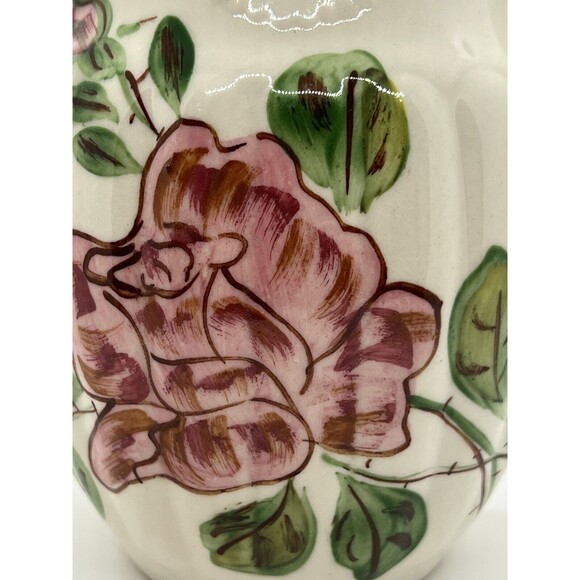 Southern Potteries Blue Ridge Erwin Rose Pitcher, Virginia Style 6 Inch Jug - Picture 10 of 16